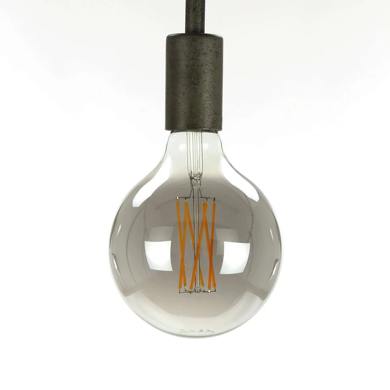 Glühlampe LED Filament Globus 12 5 - E27 6W 2100K 450lm dimmbar – Smoke grey glass