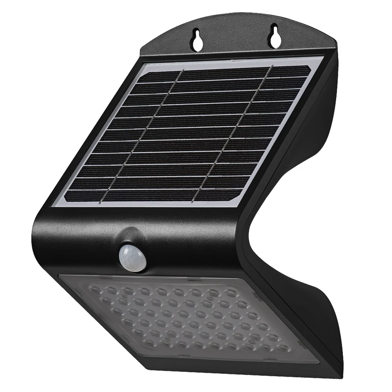OSRAM ENDURA BUTTERFLY Solar-Flutlicht, schwarz, 4W, 500lm, Bewegungs- & Lichtsensor, Outdoor-Leuchte, Batterie aufladbar, lange Lebensdauer, einfache Montage, IP65, 4000K