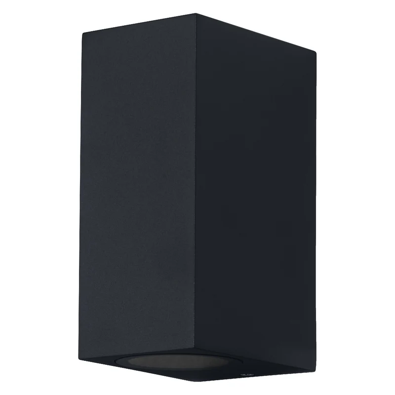 OSRAM ENDURA Classic Square Updown Außen-Wandleuchte, schwarz, GU10-Sockel (max 35W), kann mit einfacher oder smarter Lampe bestückt werden, Down oder Up/Down Leuchtenvariante, Schutzklasse IP44