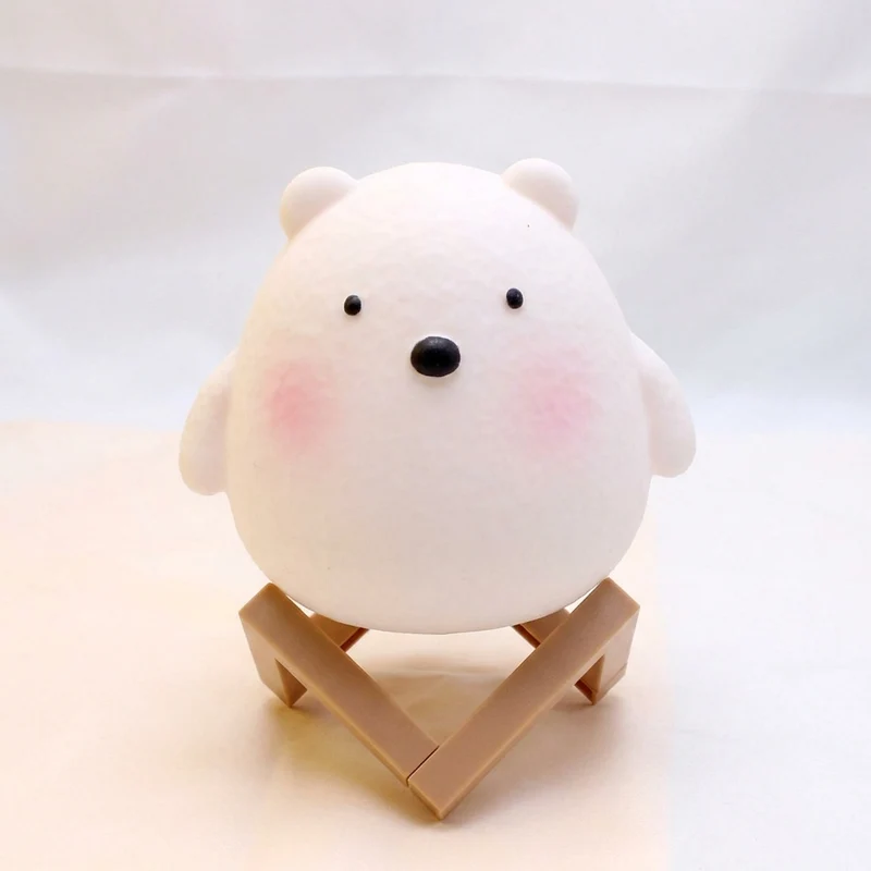 Animal Character LED Night Light In Soft Silicone Portable Lamp By Euroselle