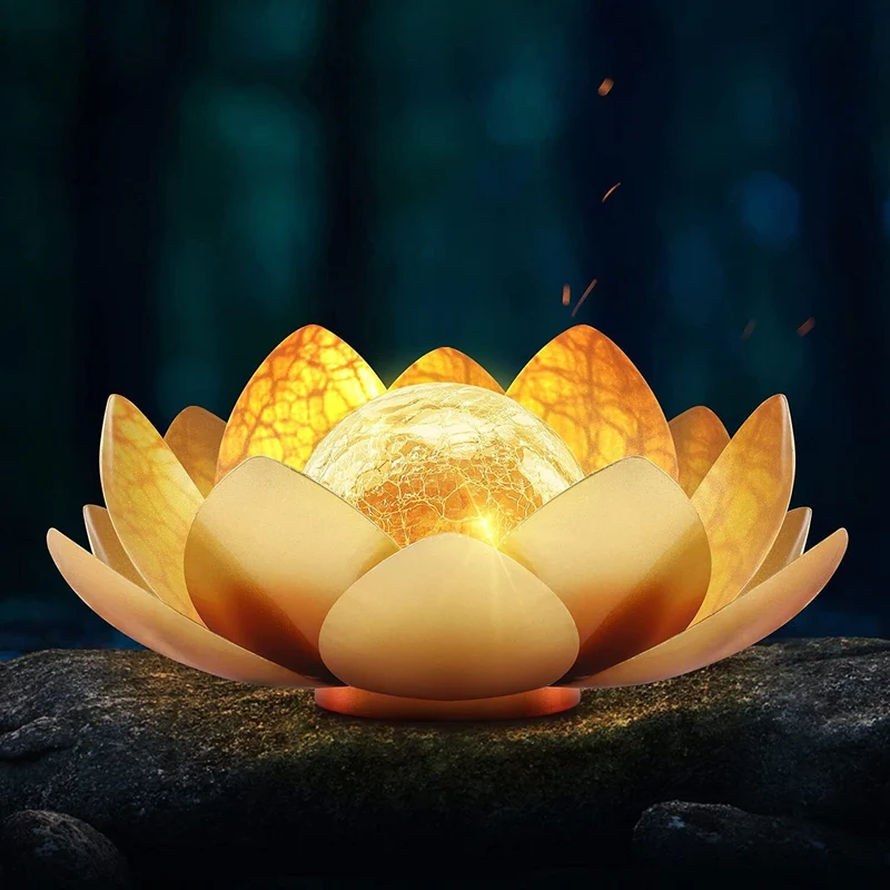 Euroselle Solar Lotus Lamp For Elegant Outdoor Ambience