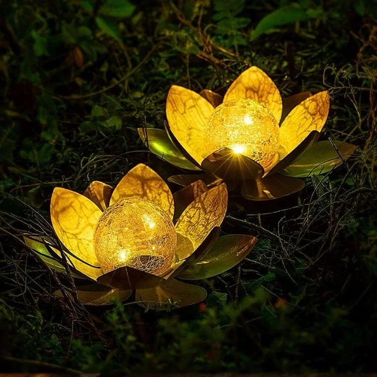 Euroselle Solar Lotus Lamp For Elegant Outdoor Ambience