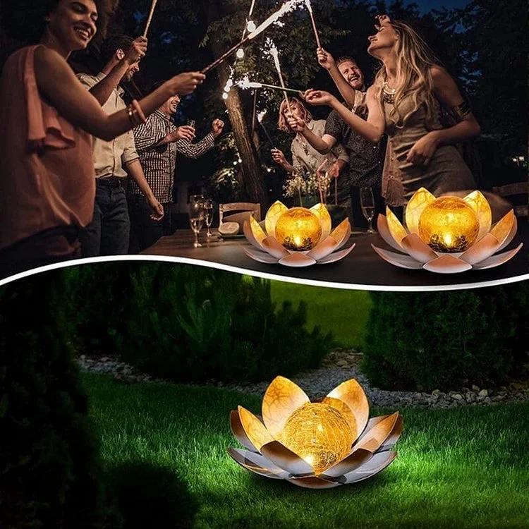 Euroselle Solar Lotus Lamp For Elegant Outdoor Ambience