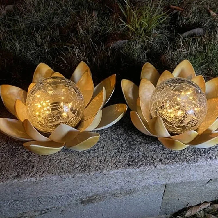 Euroselle Solar Lotus Lamp For Elegant Outdoor Ambience