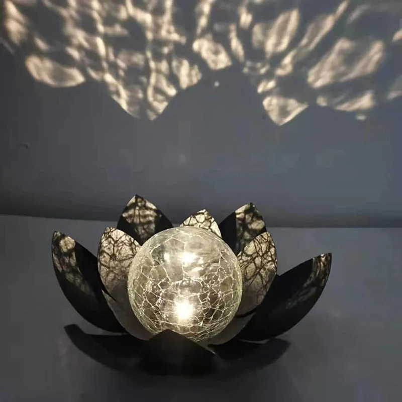 Euroselle Solar Lotus Lamp For Elegant Outdoor Ambience