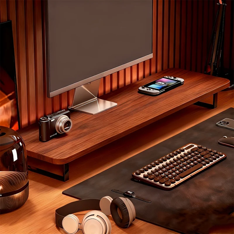 Euroselle Elevated Monitor Stand for Ergonomic, Space Saving Workspace