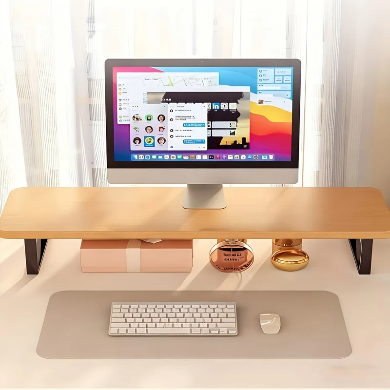 Euroselle Elevated Monitor Stand for Ergonomic, Space Saving Workspace