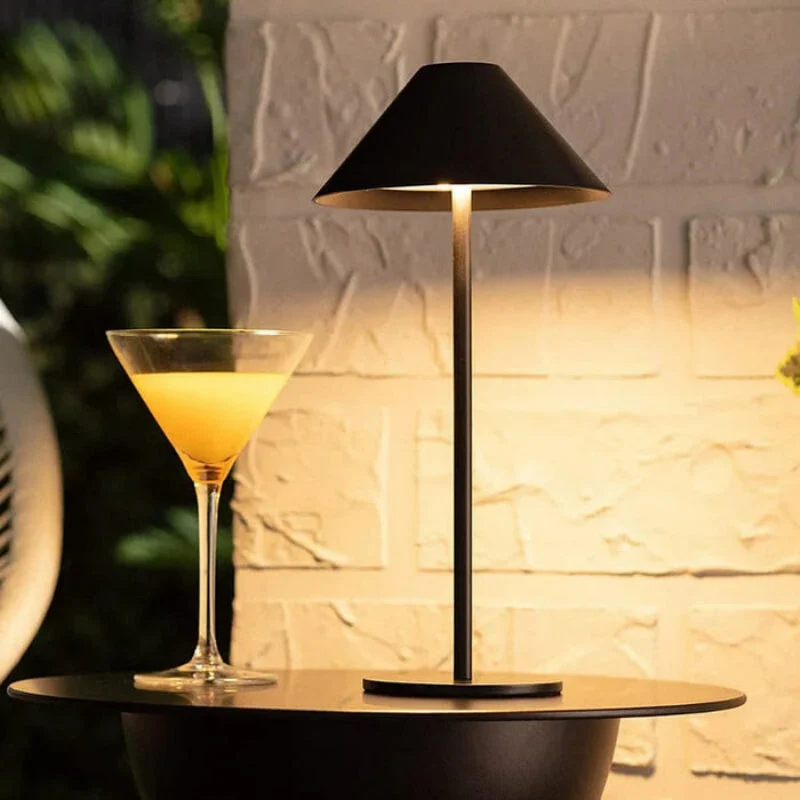 Euroselle Cordless Table Lamp With Metal And Acrylic, 3W Integrated LED, Touch Dimmable