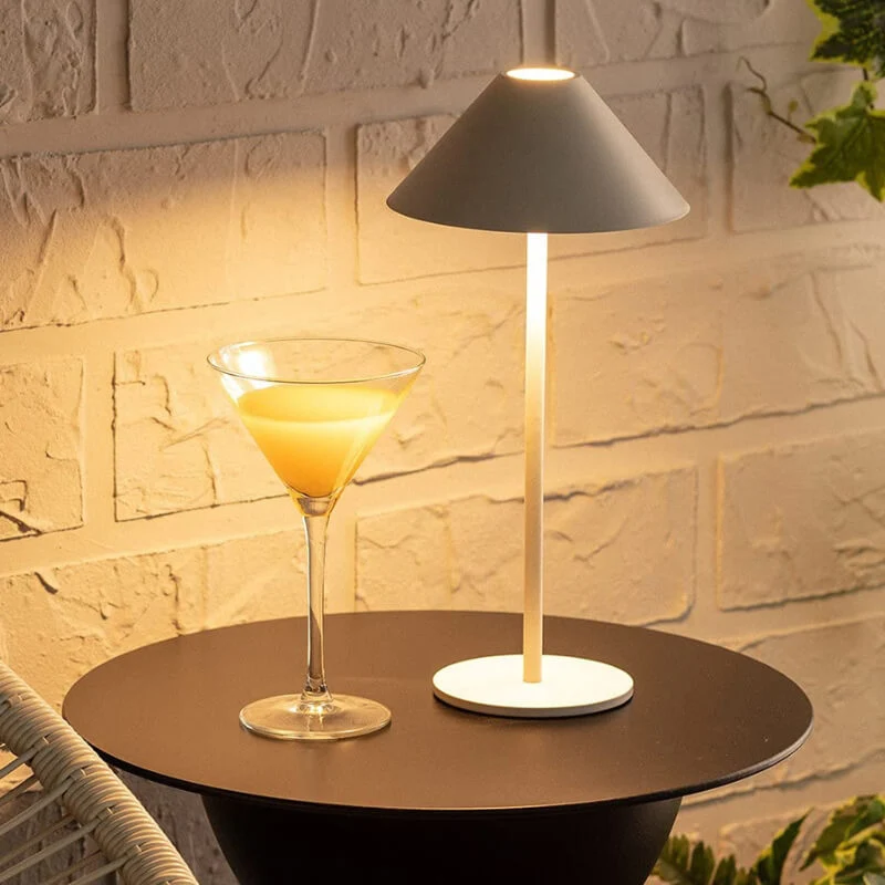 Euroselle Cordless Table Lamp With Metal And Acrylic, 3W Integrated LED, Touch Dimmable