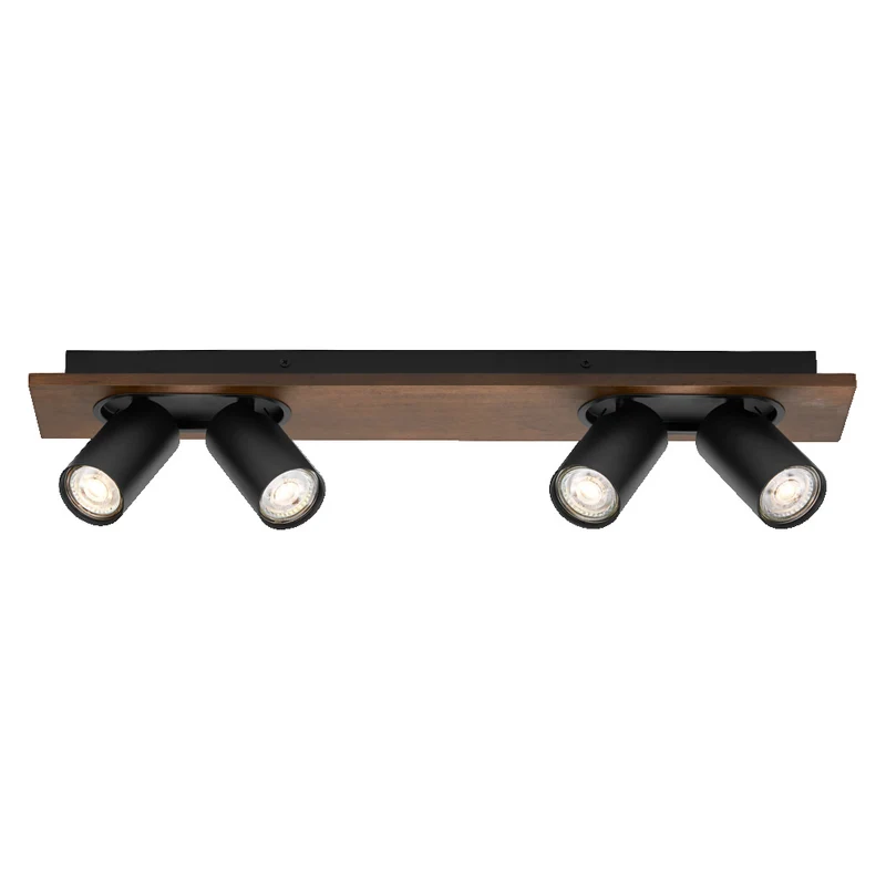 OSRAM DECOR SPOT MERCURY Deckenleuchte, 4 x 3,4W, Holzoptik schwarz