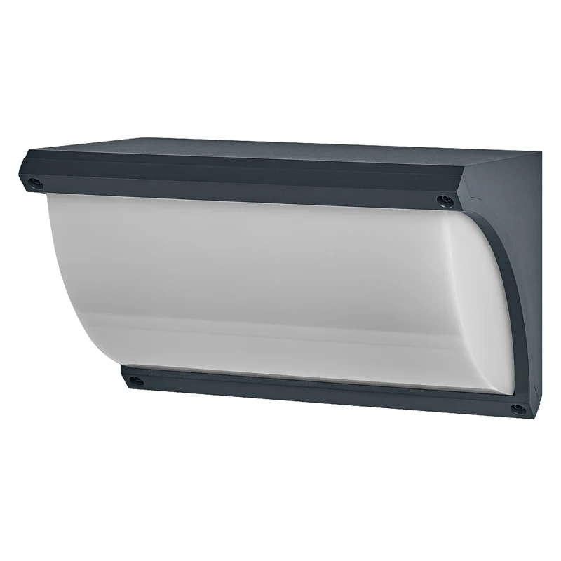 OSRAM Endura Classic LED Wandleuchte Angela, E27 Fassung, IP54, Aluminium dunkelgrau, Smart+ kompatibel