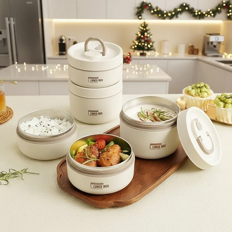 Euroselle Double-Walled Insulated Lunch Box For Warm Meals
