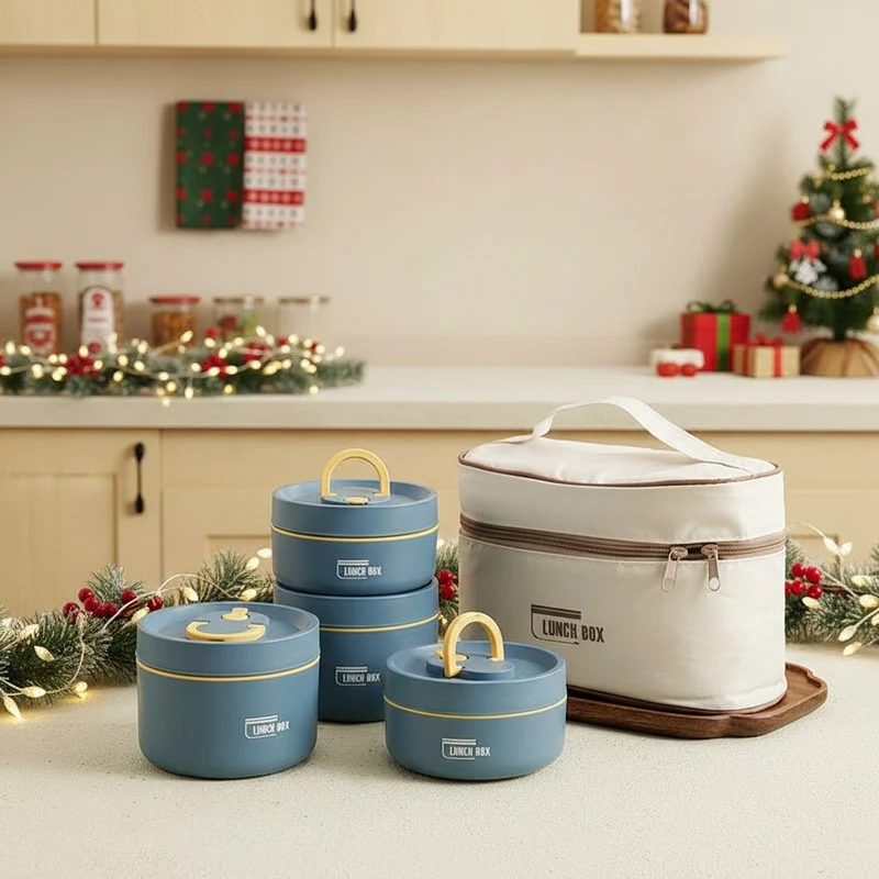 Euroselle Double-Walled Insulated Lunch Box For Warm Meals