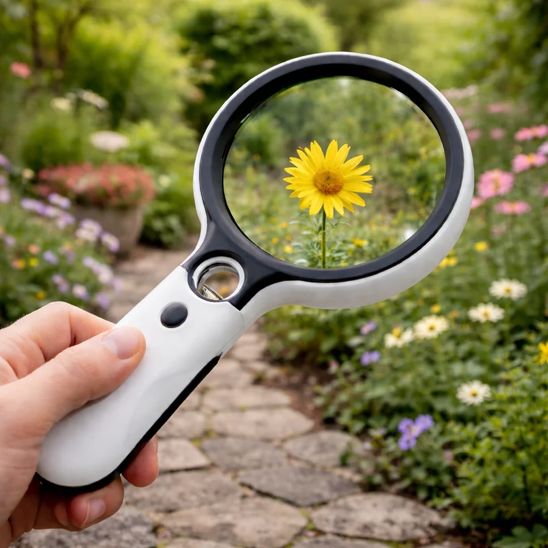 45x Handheld Magnifying Glass With LED Light For Precise Reading And Detailed Inspection Euroselle