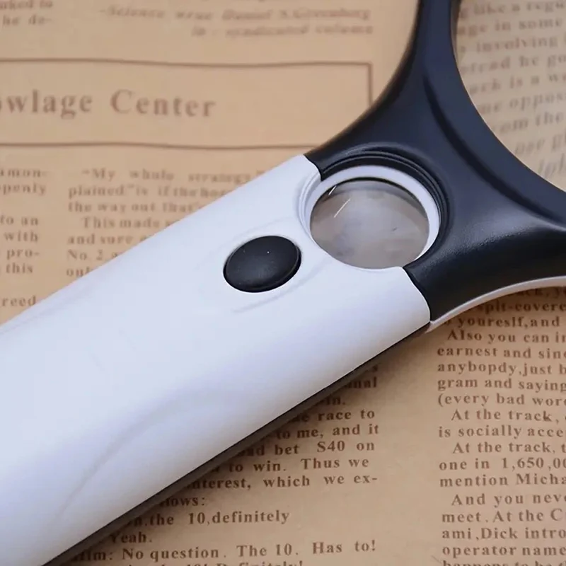 45x Handheld Magnifying Glass With LED Light For Precise Reading And Detailed Inspection Euroselle