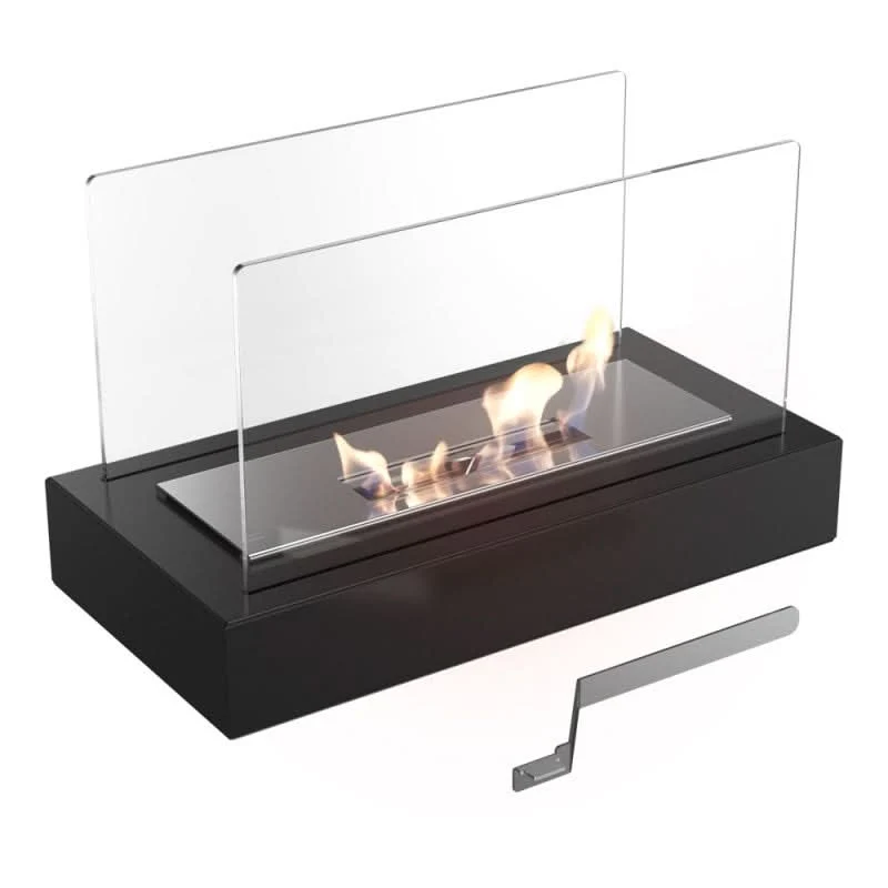 Euroselle Portable Tabletop Bioethanol Fireplace With Clean Burning Flame