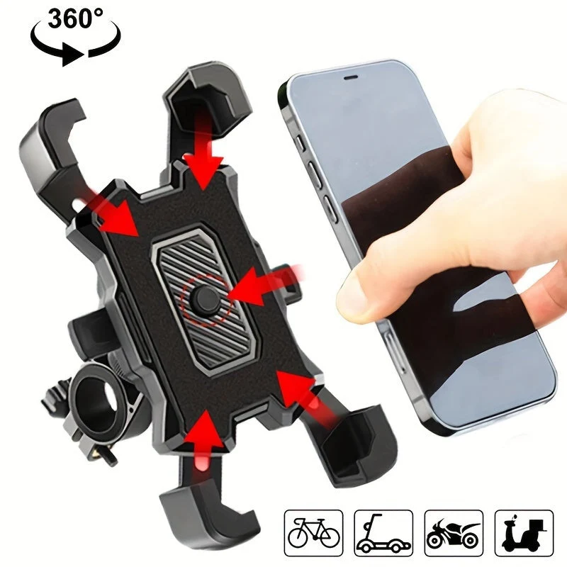 Euroselle Shockproof Phone Holder For Bikes And Motorcycles With Secure GPS Mount