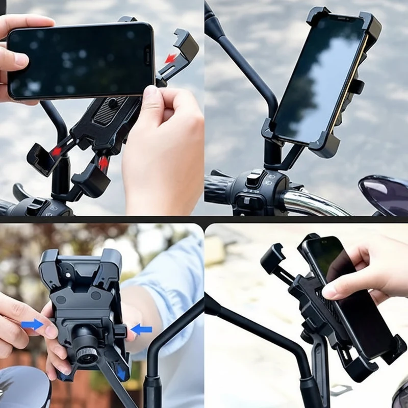 Euroselle Shockproof Phone Holder For Bikes And Motorcycles With Secure GPS Mount