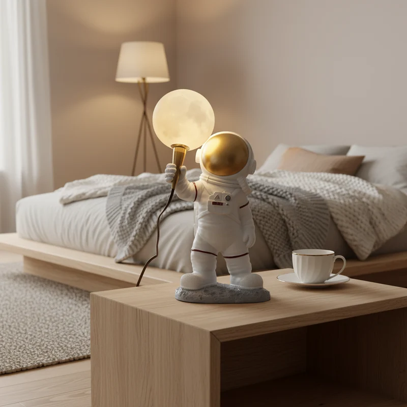 Cosmo Voyager Astronaut LED Desk Lamp For Kids Nightlight And Space Decor Euroselle