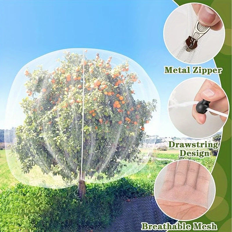 Euroselle Drawstring Fruit Tree Mesh Net Bags Breathable Fruit Protection