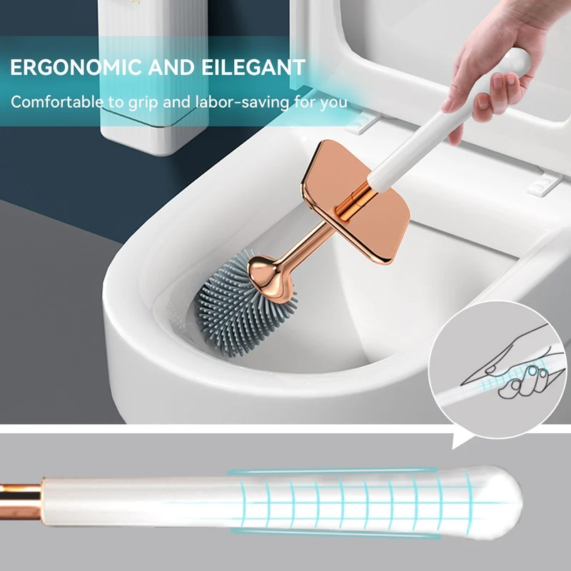 Euroselle Modern Bathroom Cleaning Brush With Durable Holder