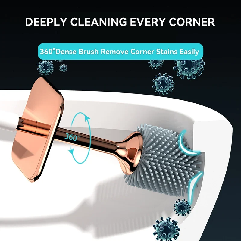 Euroselle Modern Bathroom Cleaning Brush With Durable Holder