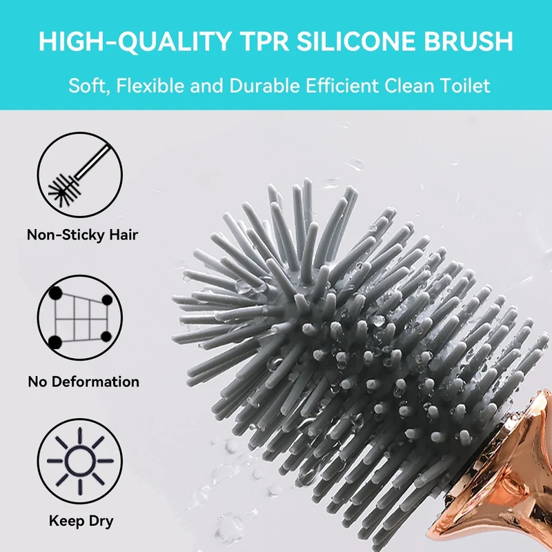 Euroselle Modern Bathroom Cleaning Brush With Durable Holder