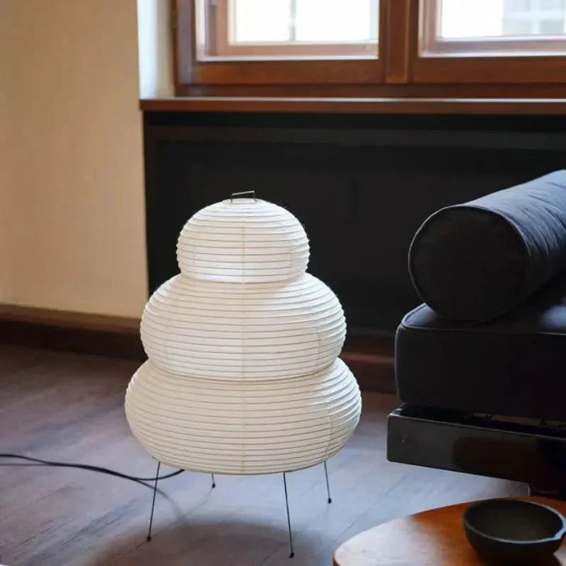 Euroselle Floor Lamp With Rice Paper Shade White Tripod Stand Adjustable Indoor Lighting