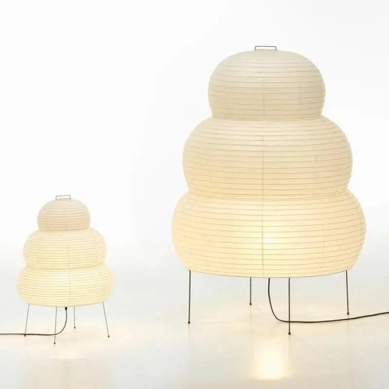 Euroselle Floor Lamp With Rice Paper Shade White Tripod Stand Adjustable Indoor Lighting