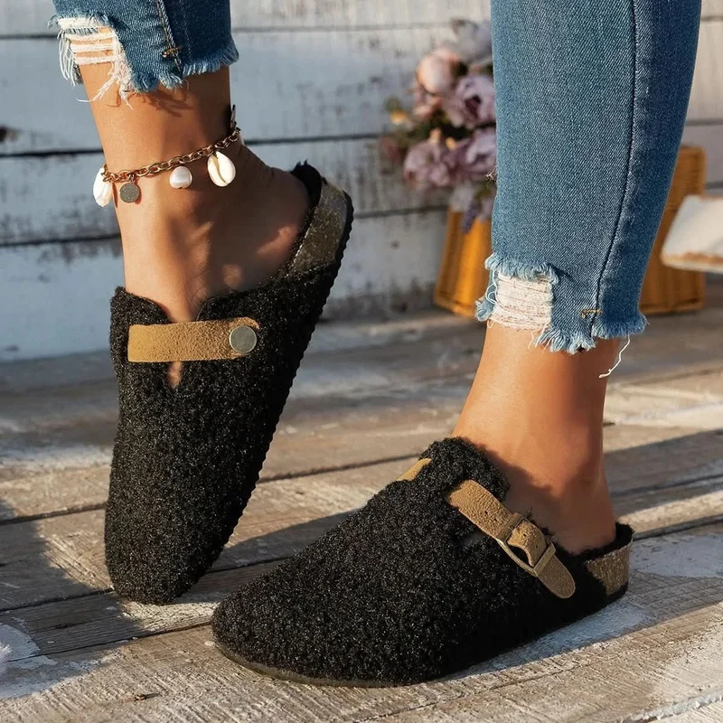 Euroselle Sheep Wool Slippers For Cozy Indoor Winter Warmth
