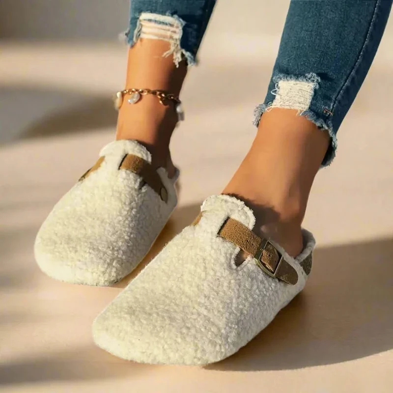 Euroselle Sheep Wool Slippers For Cozy Indoor Winter Warmth