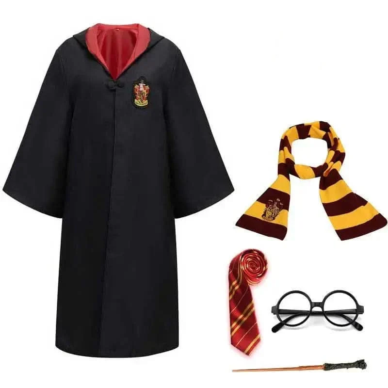 Euroselle Hogwarts Wizarding Student Costume With Robe, Wand And Accessories