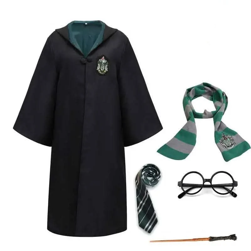 Euroselle Hogwarts Wizarding Student Costume With Robe, Wand And Accessories