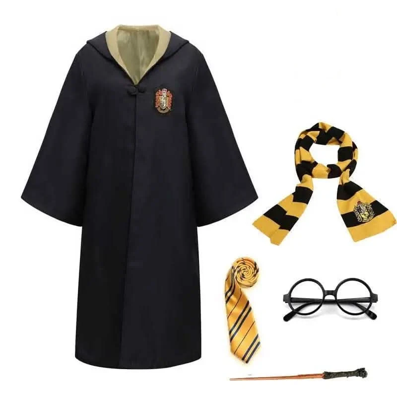 Euroselle Hogwarts Wizarding Student Costume With Robe, Wand And Accessories
