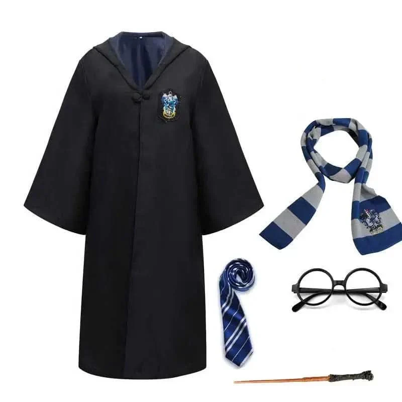 Euroselle Hogwarts Wizarding Student Costume With Robe, Wand And Accessories