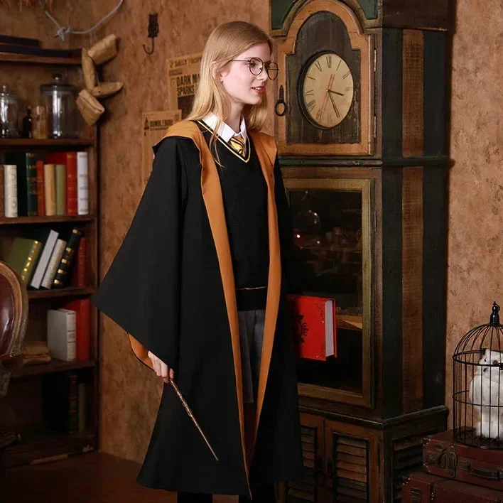 Euroselle Hogwarts Wizarding Student Costume With Robe, Wand And Accessories
