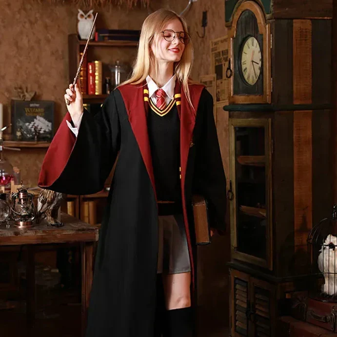 Euroselle Hogwarts Wizarding Student Costume With Robe, Wand And Accessories