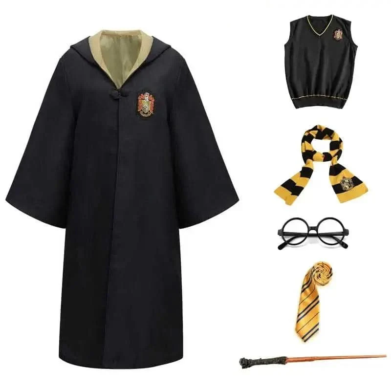 Euroselle Hogwarts Wizarding Student Costume With Robe, Wand And Accessories