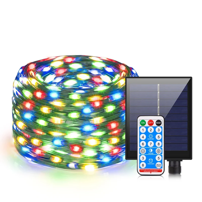 Euroselle 100M Solar Fairy Lights With Remote Control And 8 Modes