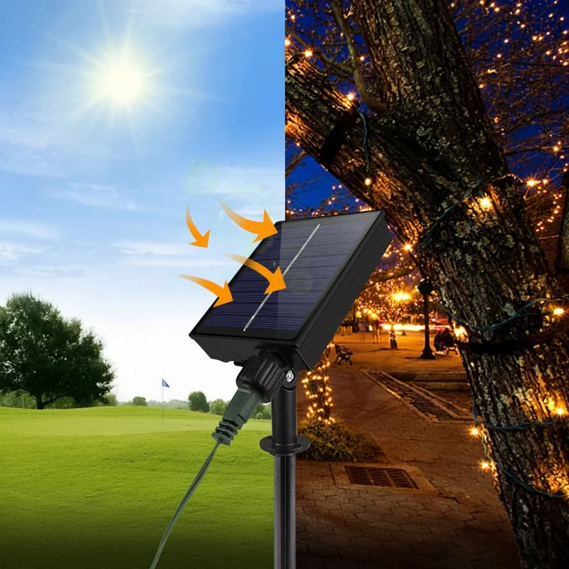 Euroselle 100M Solar Fairy Lights With Remote Control And 8 Modes