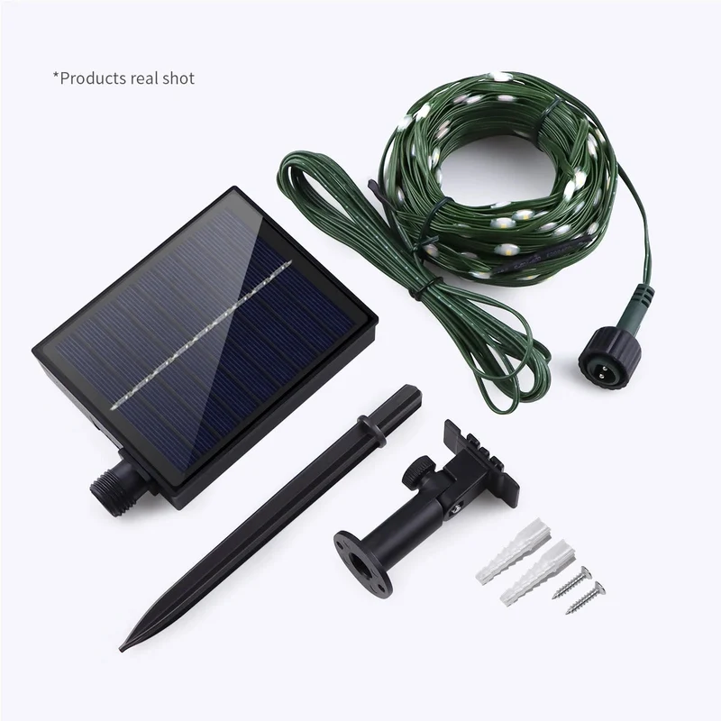 Euroselle 100M Solar Fairy Lights With Remote Control And 8 Modes