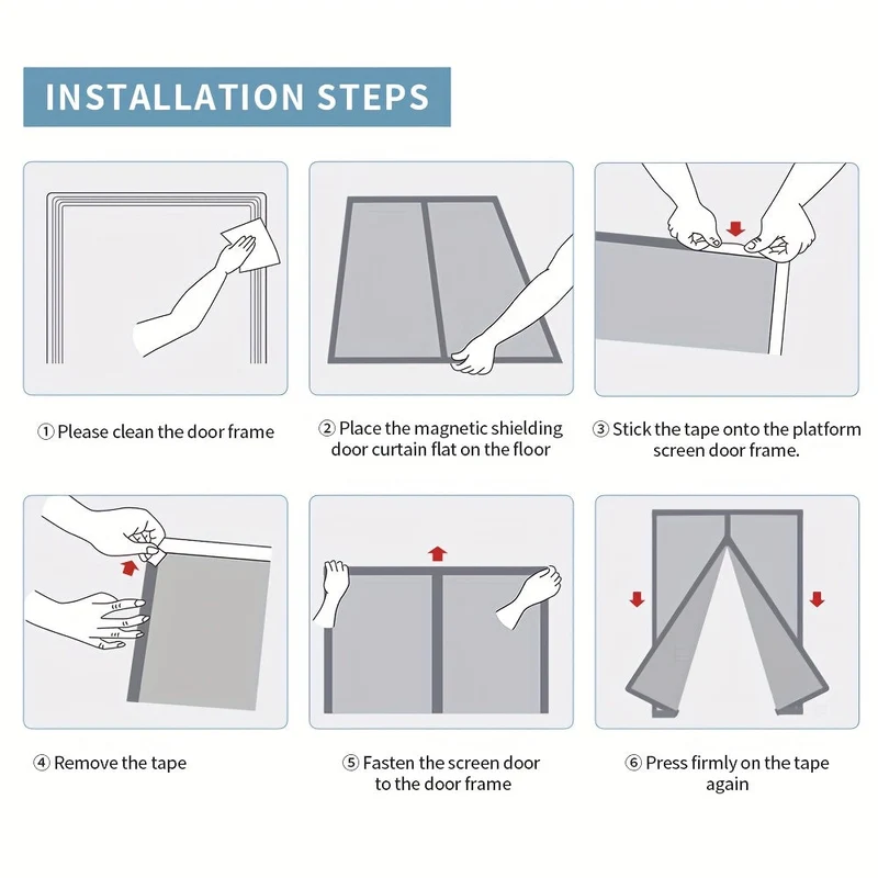 Euroselle Magnetic Mosquito Screen Curtain For Easy Door Pass-Through