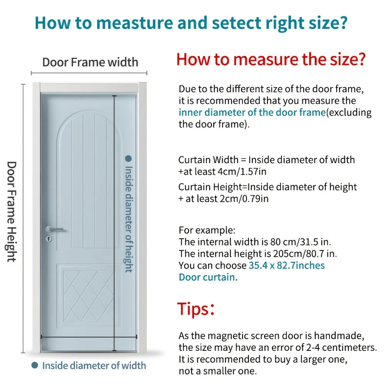 Euroselle Magnetic Mosquito Screen Curtain For Easy Door Pass-Through