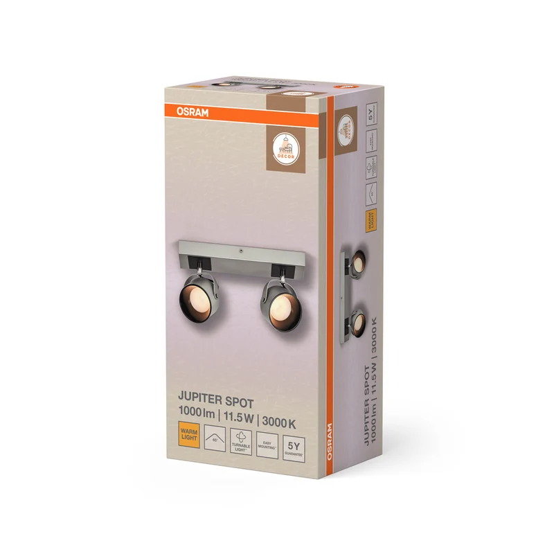 OSRAM DECOR SPOT JUPITER Deckenleuchte, 11,5W, 410lm, silber