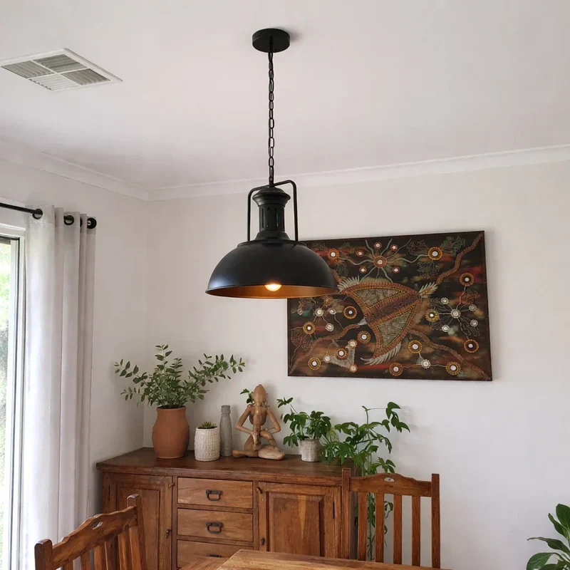Industrial Metal Dome Pendant Light For Contemporary Living Spaces Euroselle