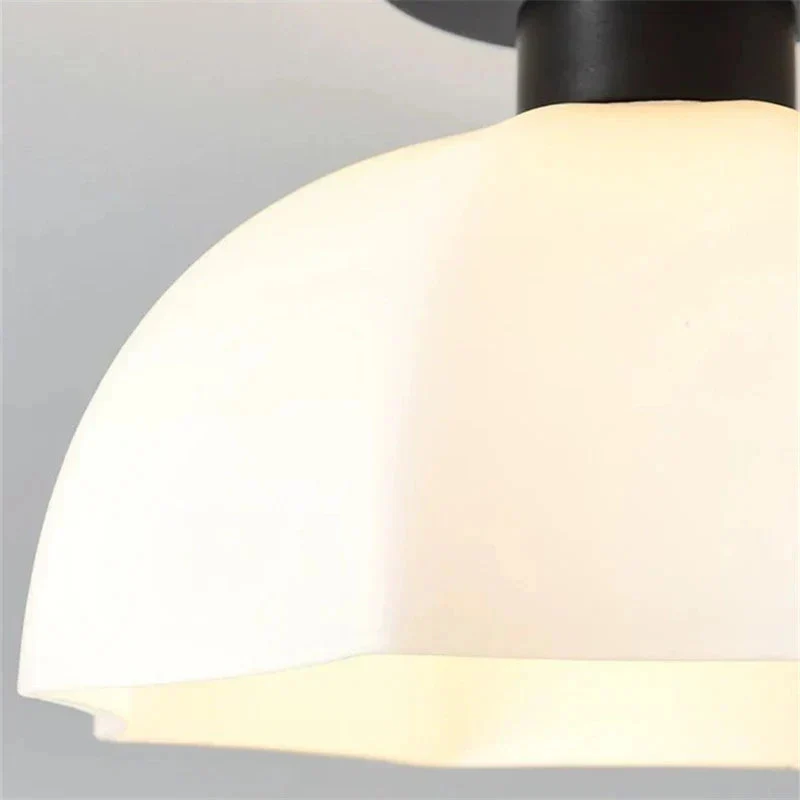 Euroselle Glass Pendant Lamp With Ceramic Shade For Modern Lighting