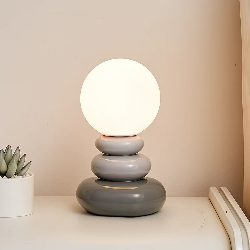 Euroselle Ceramic USB Powered LED Table Lamp For Bedside Or Desk Lighting