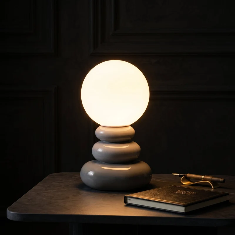 Euroselle Ceramic USB Powered LED Table Lamp For Bedside Or Desk Lighting
