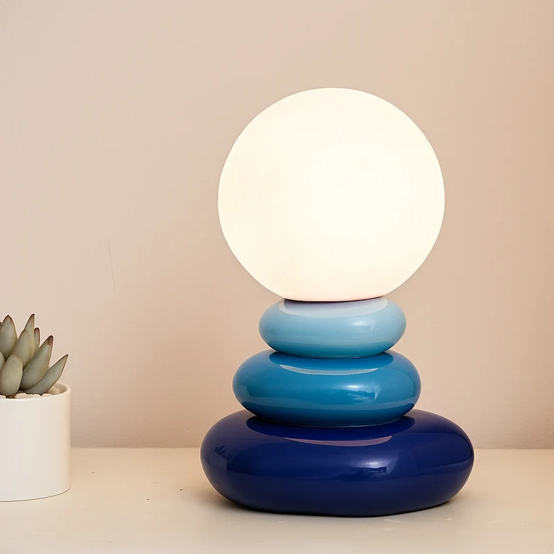 Euroselle Ceramic USB Powered LED Table Lamp For Bedside Or Desk Lighting