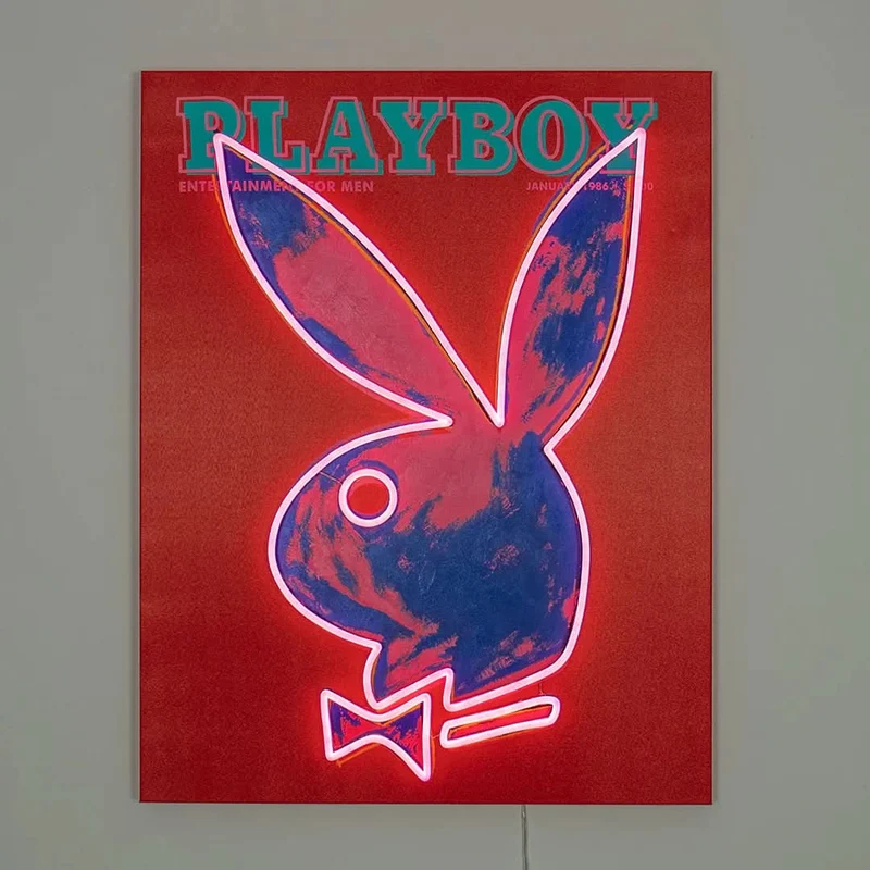 Playboy X Locomocean - Andy Warhol Cover (LED Neon) 78x100 cm